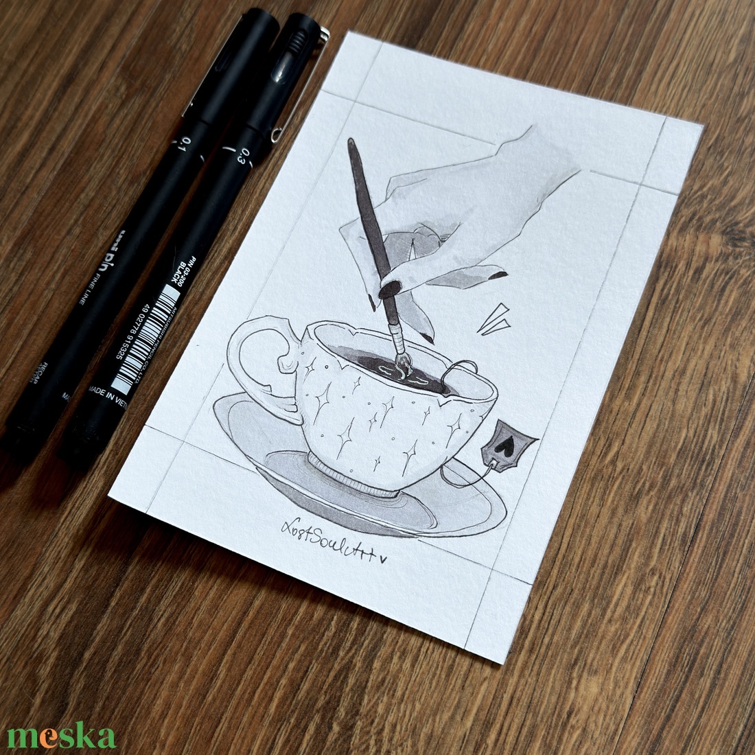 Eredeti, kézzel készült illusztráció - 2025 inktober - Baklövés - művészet - grafika & illusztráció - tus - Meska.hu