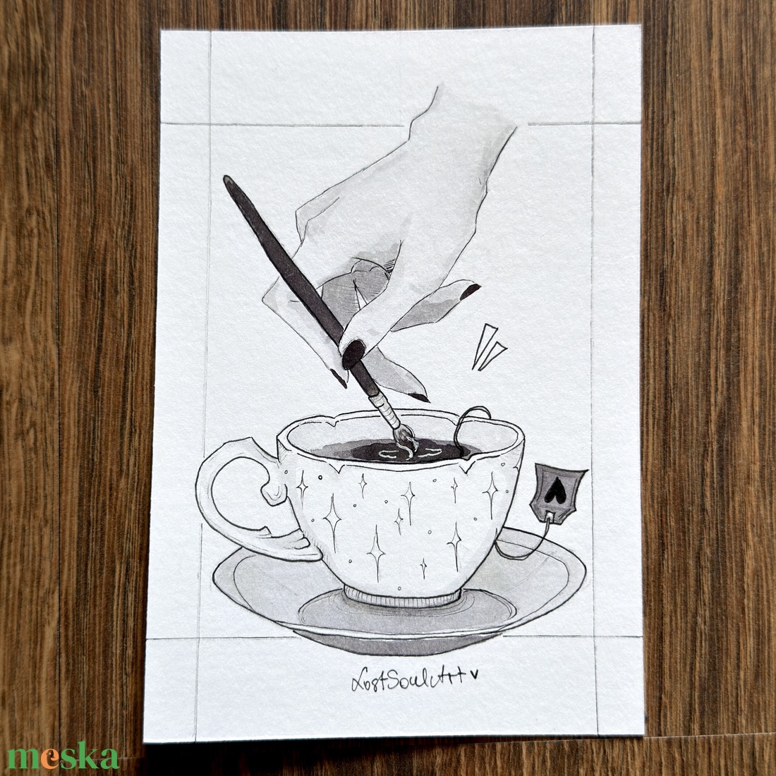 Eredeti, kézzel készült illusztráció - 2025 inktober - Baklövés - művészet - grafika & illusztráció - tus - Meska.hu