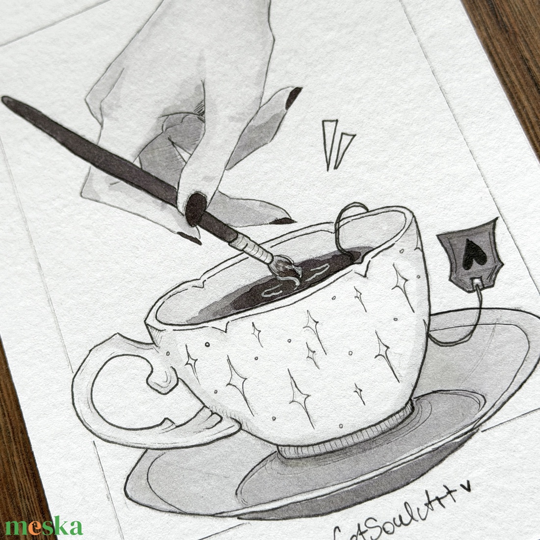 Eredeti, kézzel készült illusztráció - 2025 inktober - Baklövés - művészet - grafika & illusztráció - tus - Meska.hu