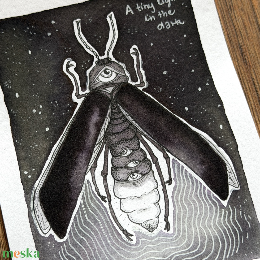 Eredeti, kézzel készült illusztráció - 2025 inktober - Szentjánosbogár - művészet - grafika & illusztráció - tus - Meska.hu