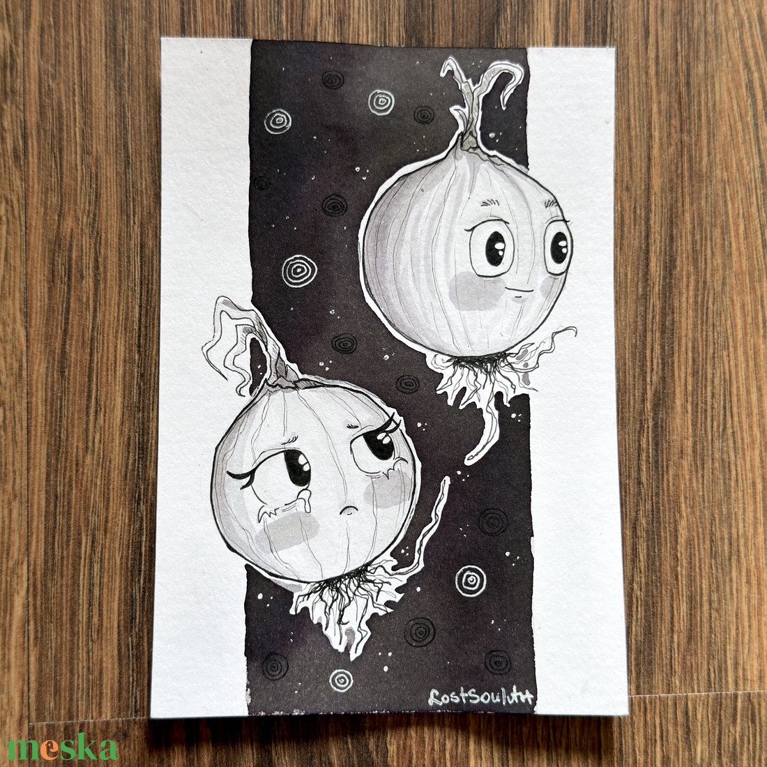 Eredeti, kézzel készült illusztráció - 2025 inktober - Hagyma - művészet - grafika & illusztráció - tus - Meska.hu