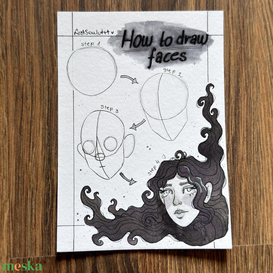 Eredeti, kézzel készült illusztráció - 2025 inktober - Rajz tutorial - művészet - grafika & illusztráció - tus - Meska.hu