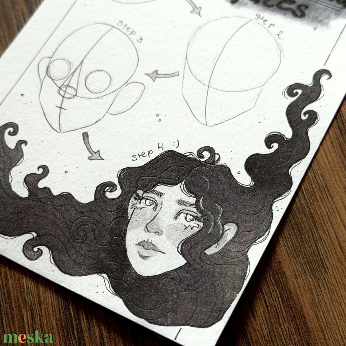 Eredeti, kézzel készült illusztráció - 2025 inktober - Rajz tutorial - művészet - grafika & illusztráció - tus - Meska.hu