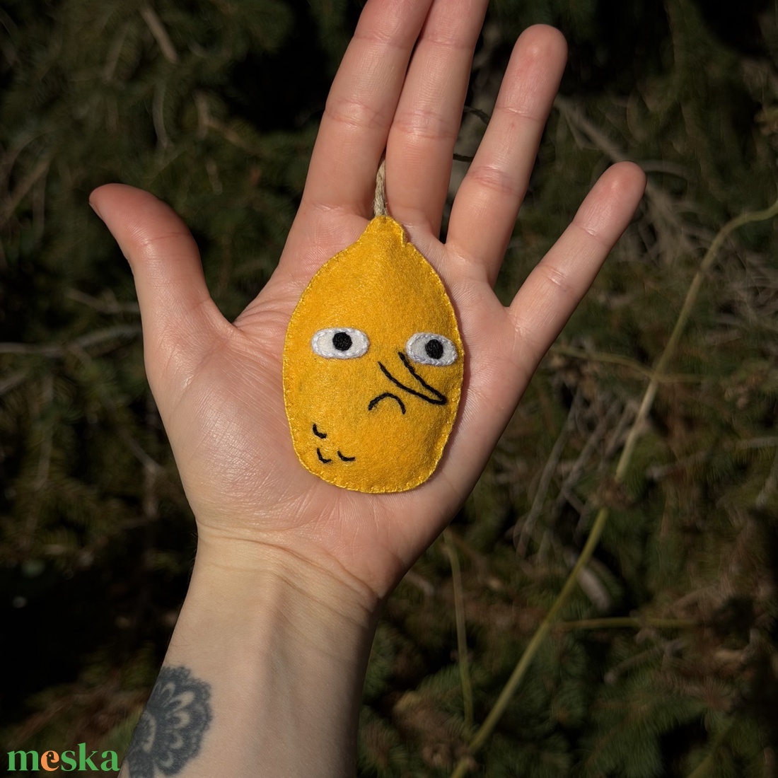 Adventure Time Lemongrab / Citromgróf filc kulcstartó, táskadísz - táska & tok - kulcstartó & táskadísz - táskadísz - Meska.hu