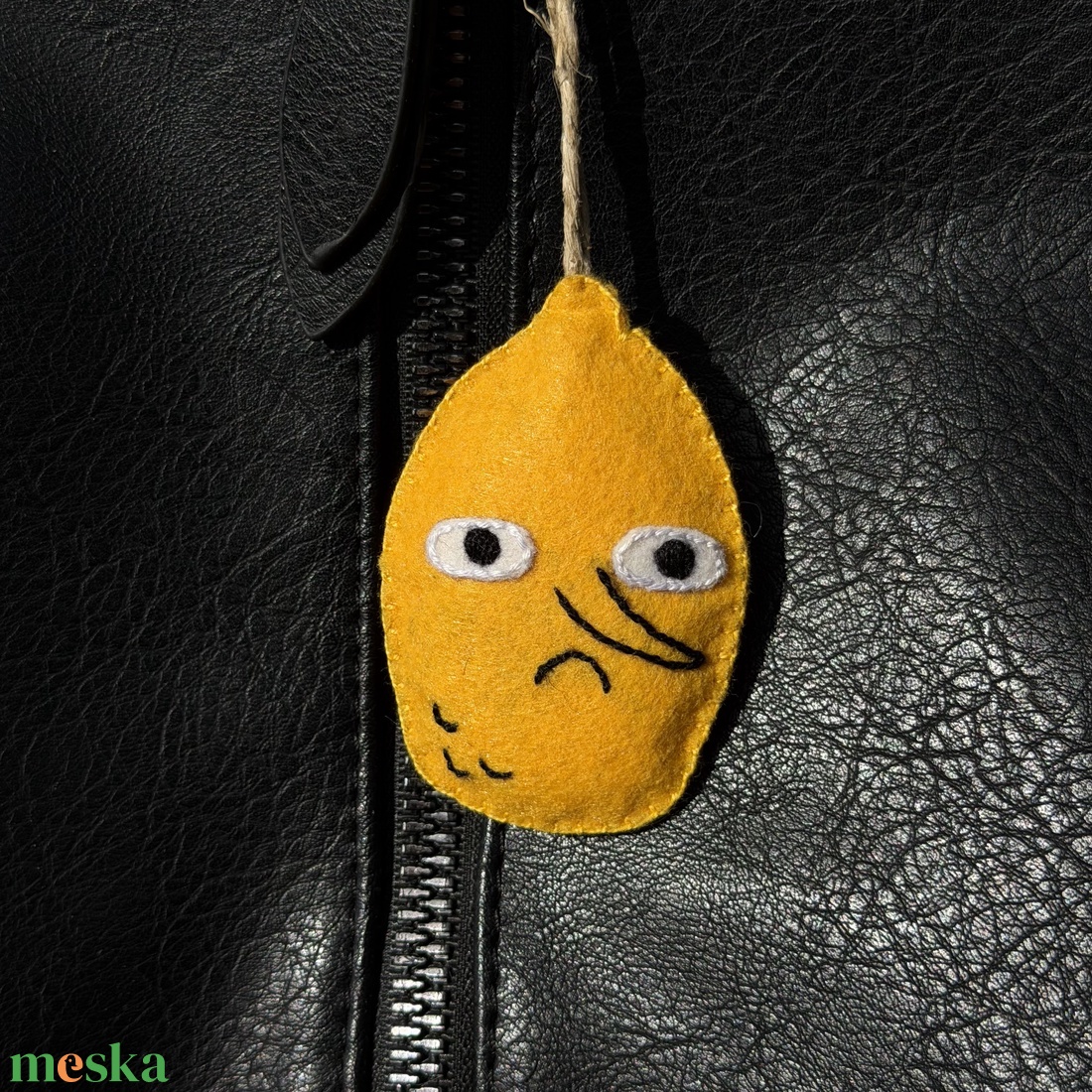 Adventure Time Lemongrab / Citromgróf filc kulcstartó, táskadísz - táska & tok - kulcstartó & táskadísz - táskadísz - Meska.hu