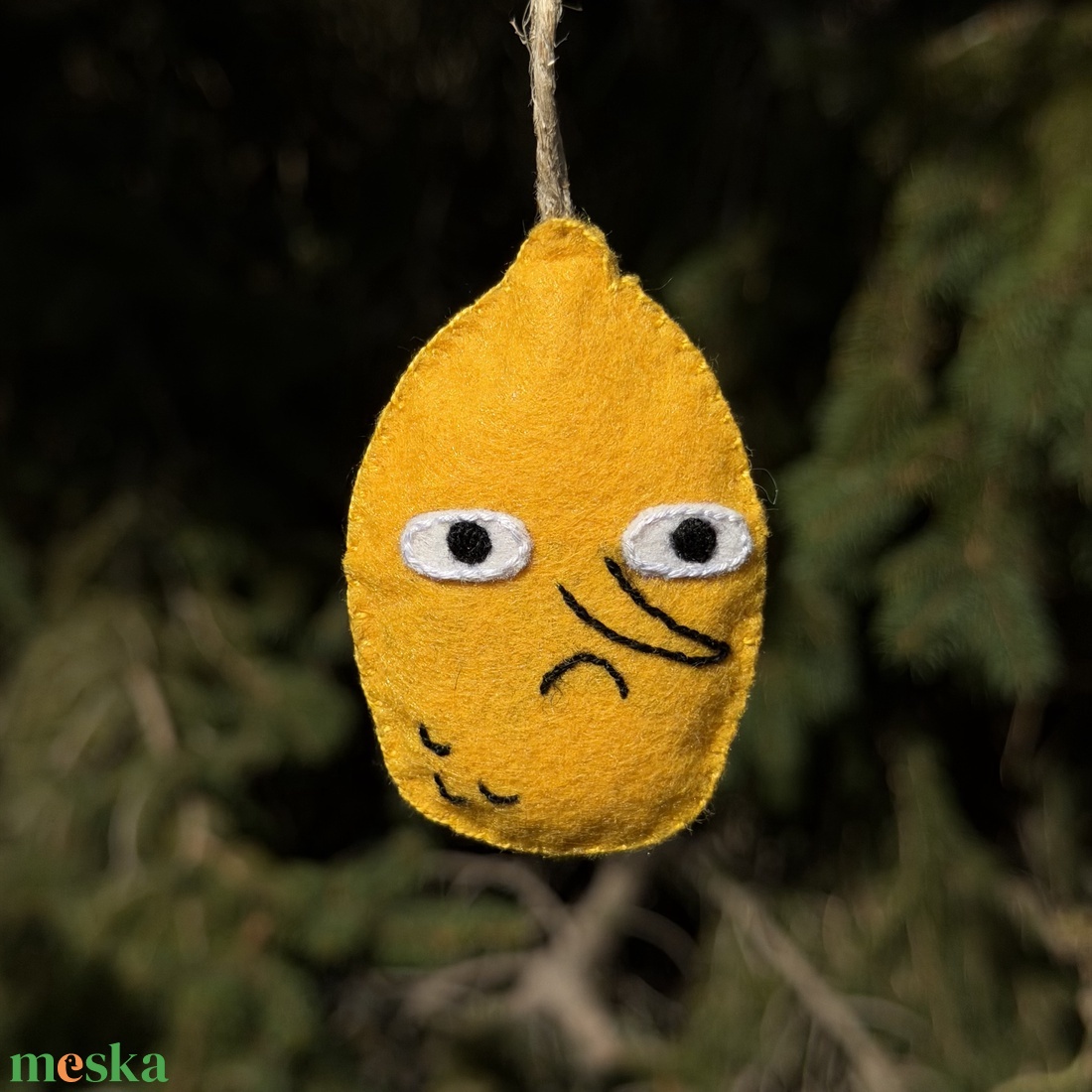 Adventure Time Lemongrab / Citromgróf filc kulcstartó, táskadísz - táska & tok - kulcstartó & táskadísz - táskadísz - Meska.hu