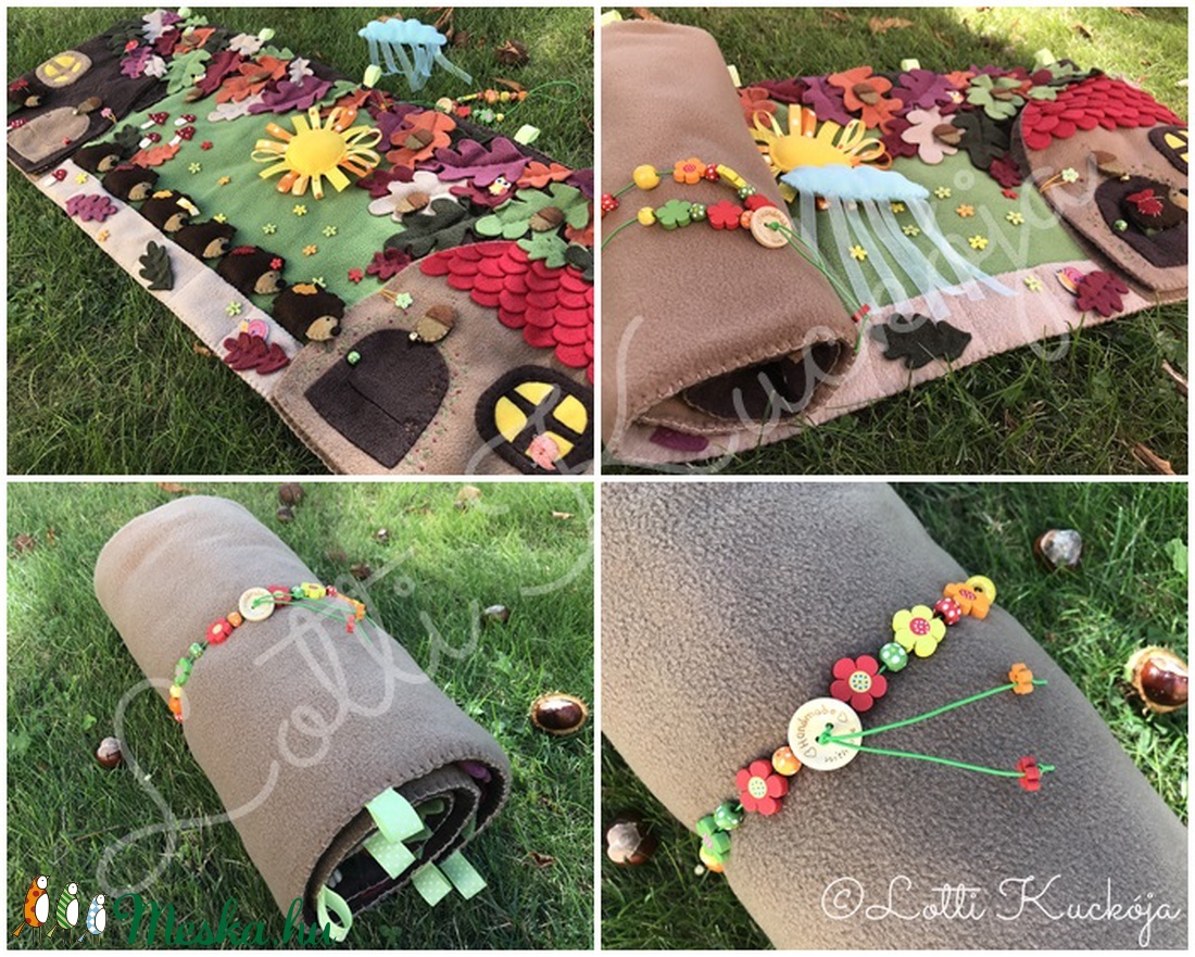 ÚJ!!! Sün Balázs interaktív meseszőnyeg, játszószőnyeg, játszópad, bábszínház, falvédő, ujjbáb készlet  -  - Meska.hu