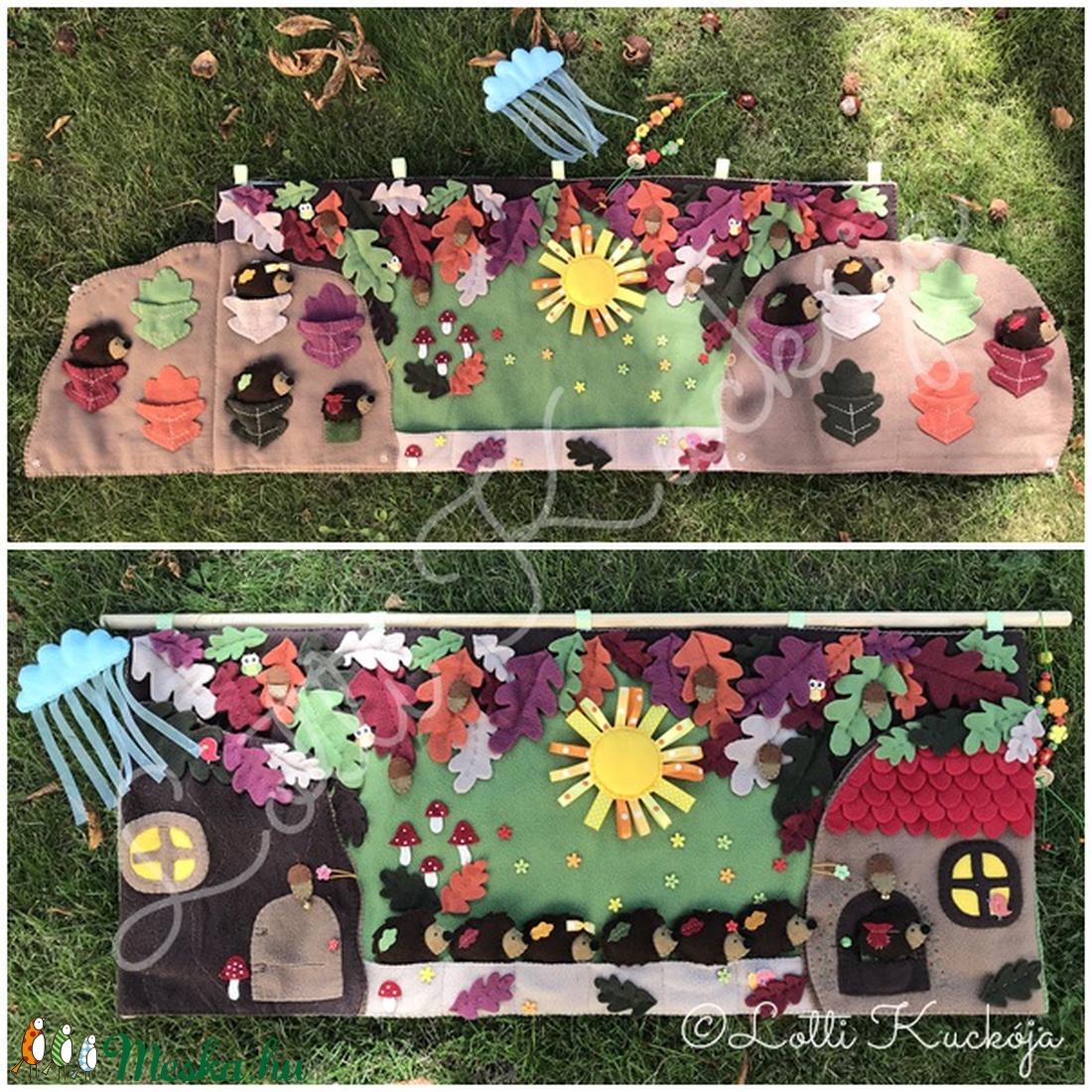 ÚJ!!! Sün Balázs interaktív meseszőnyeg, játszószőnyeg, játszópad, bábszínház, falvédő, ujjbáb készlet  -  - Meska.hu