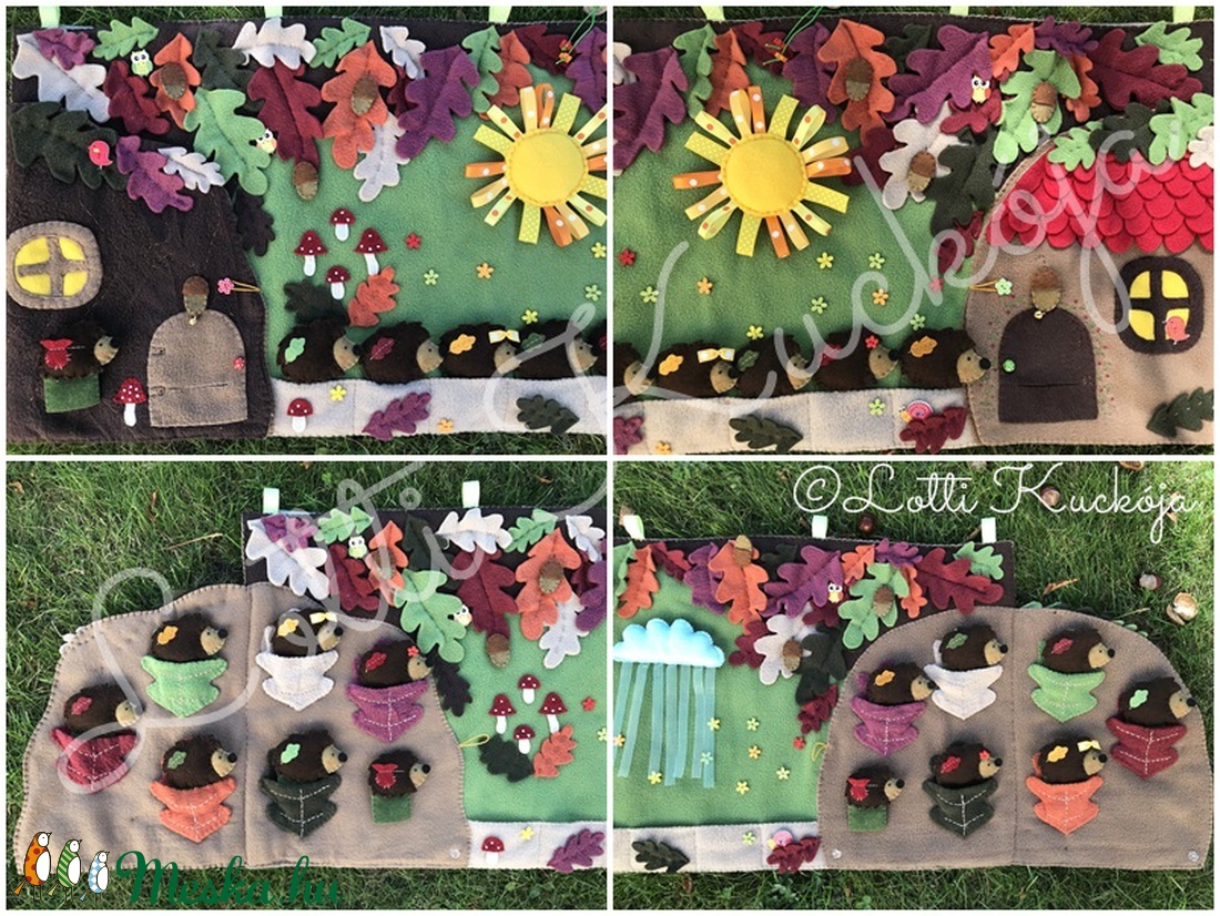 ÚJ!!! Sün Balázs interaktív meseszőnyeg, játszószőnyeg, játszópad, bábszínház, falvédő, ujjbáb készlet  -  - Meska.hu