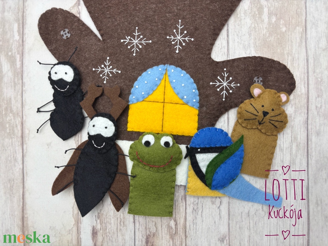 Kesztyű mese ujjbáb készlet - játék & sport - bábok - ujjbáb - Meska.hu