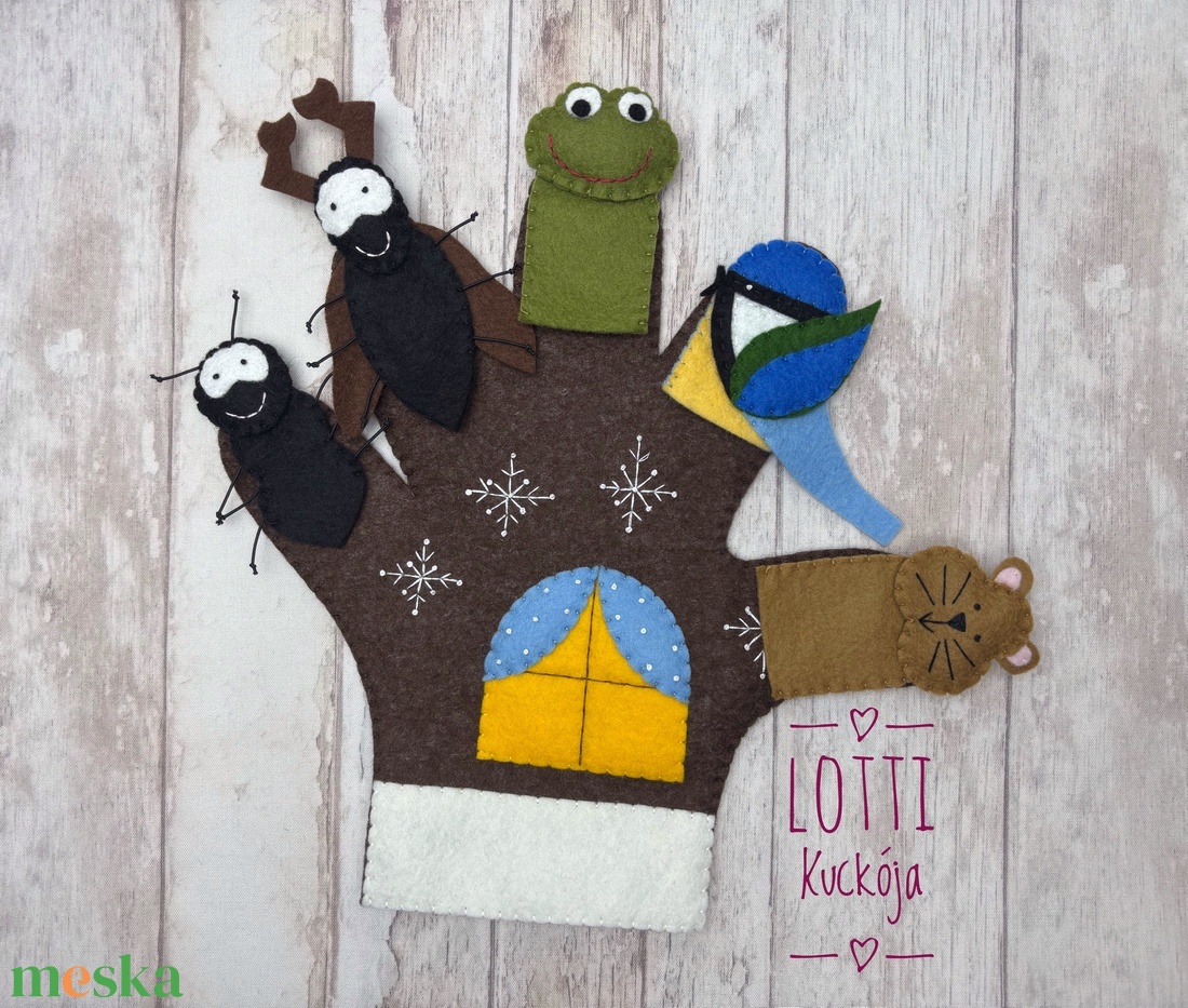 Kesztyű mese ujjbáb készlet - játék & sport - bábok - ujjbáb - Meska.hu