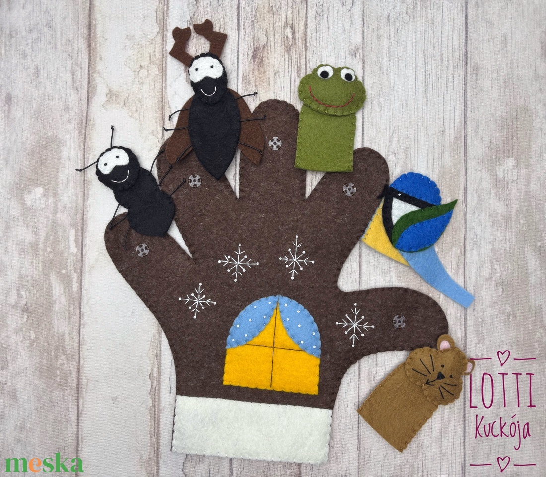 Kesztyű mese ujjbáb készlet - játék & sport - bábok - ujjbáb - Meska.hu