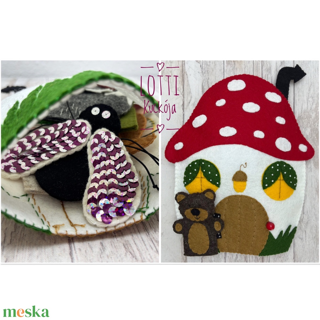 2 az 1-ben ujjbáb készlet: A vityilló és A gomba alatt c. mesék - játék & sport - bábok - ujjbáb - Meska.hu