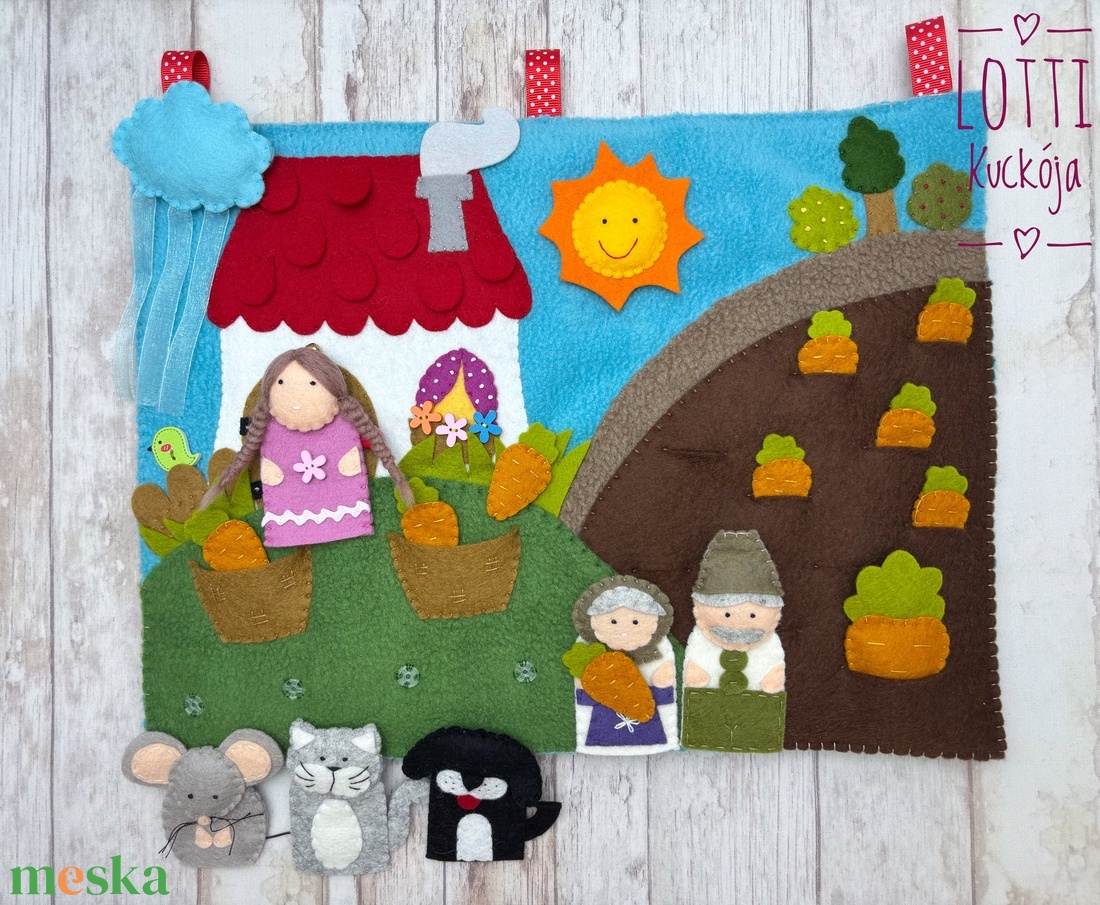 Répamese interaktív meseszőnyeg, ujjbáb készlet  - játék & sport - bábok - báb készlet - Meska.hu