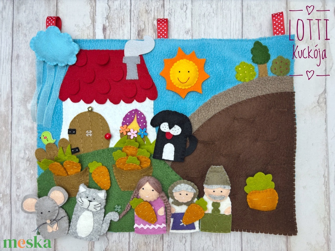 Répamese interaktív meseszőnyeg, ujjbáb készlet  - játék & sport - bábok - báb készlet - Meska.hu