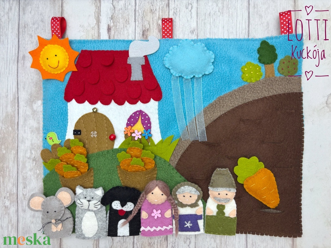 Répamese interaktív meseszőnyeg, ujjbáb készlet  - játék & sport - bábok - báb készlet - Meska.hu