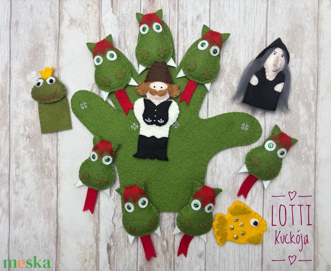 Magyar népmesék / Királyos ujjbáb készlet - játék & sport - bábok - ujjbáb - Meska.hu