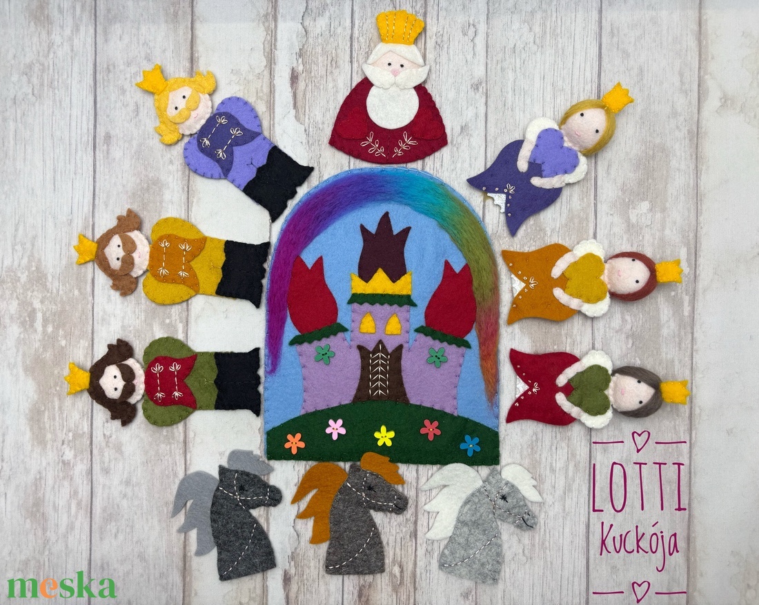 Magyar népmesék / Királyos ujjbáb készlet - játék & sport - bábok - ujjbáb - Meska.hu