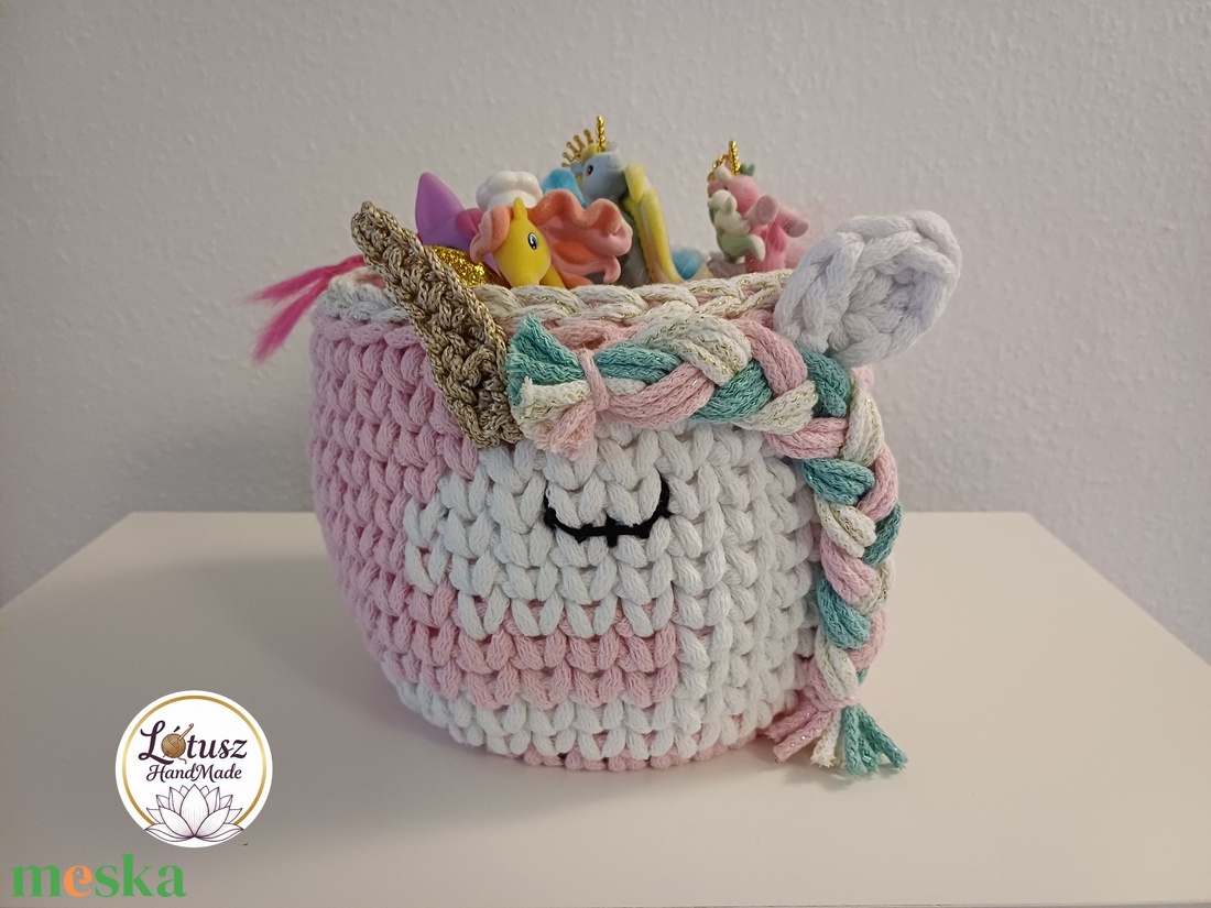 Horgolt unikornis tároló -  - Meska.hu