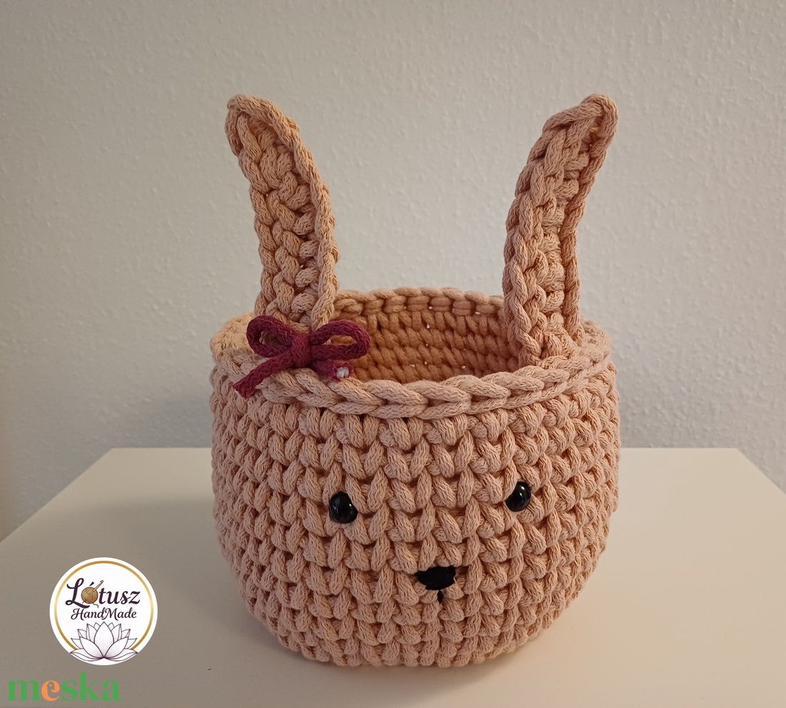 Horgolt nyuszi tároló -  - Meska.hu