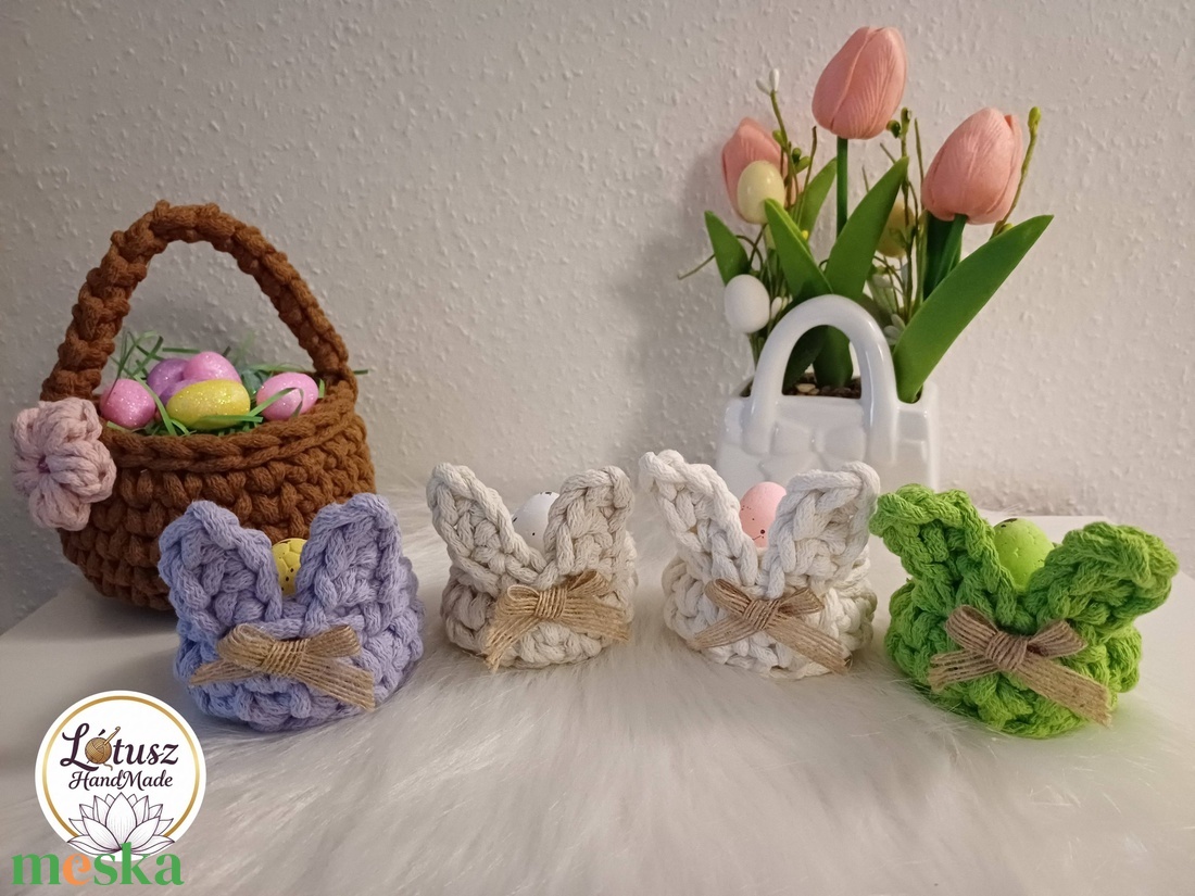 Húsvéti tojástartó kosárka - ünnepi díszek, dekorációk - húsvéti díszek és dekorációk - húsvéti asztaldíszek - Meska.hu