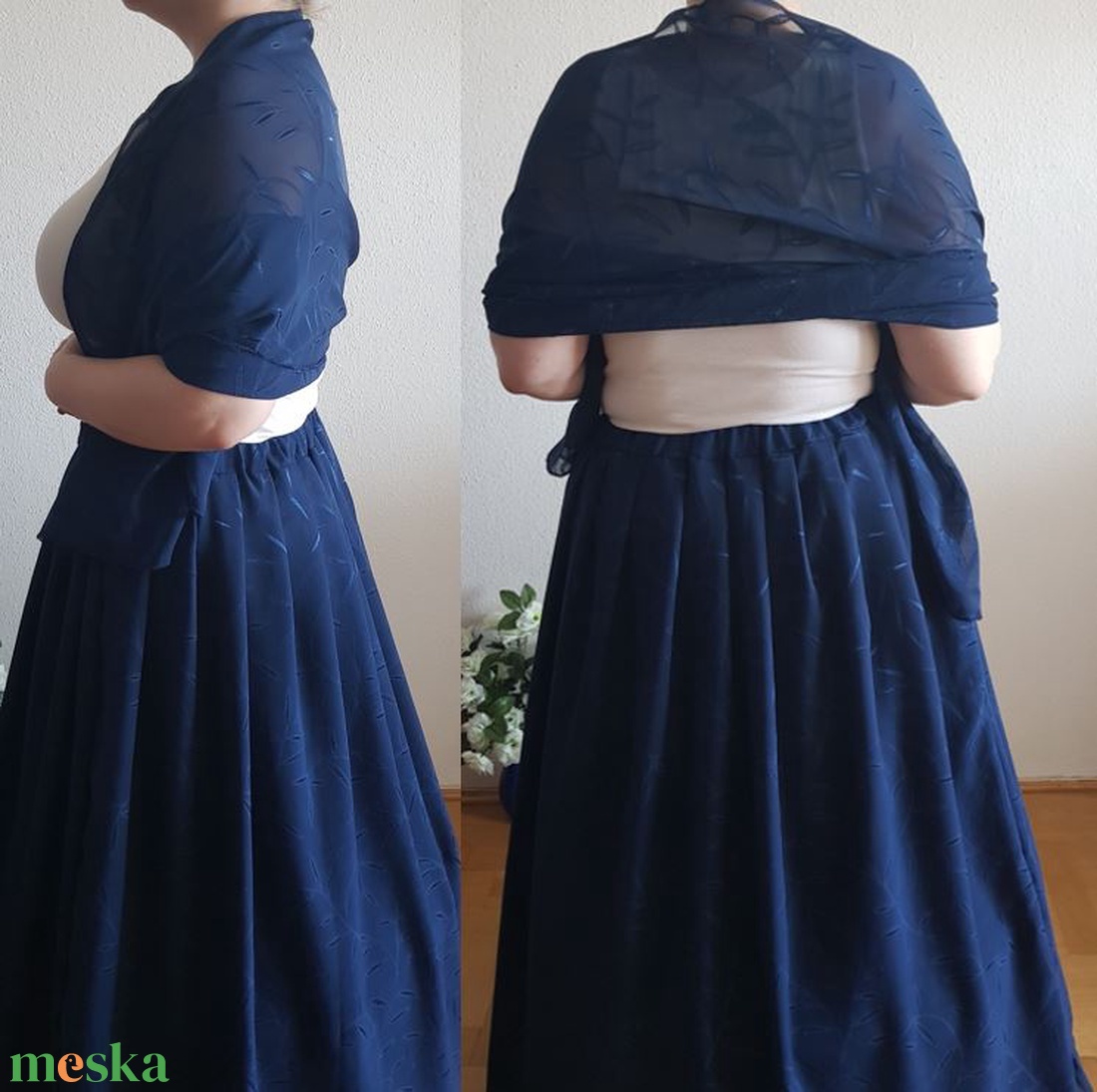 Sötétkék színű hímzett muszlin sál, kendő, vállkendő, stóla - esküvő - kiegészítők - bolero és válltakaró - Meska.hu Sötétkék színű hímzett muszlin sál, kendő, vállkendő, stóla - esküvő - kiegészítők - bolero és válltakaró - Meska.hu