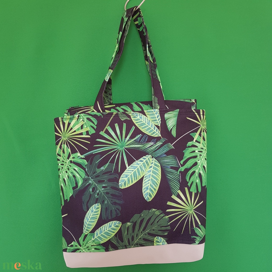 Pálma mintás handmade válltáska, bevásárlótáska - táska & tok - bevásárlás & shopper táska - shopper, textiltáska, szatyor - Meska.hu Pálma mintás handmade válltáska, bevásárlótáska - táska & tok - bevásárlás & shopper táska - shopper, textiltáska, szatyor - Meska.hu