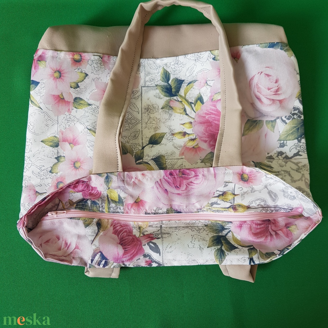 Rózsa mintás handmade válltáska, bevásárlótáska - táska & tok - bevásárlás & shopper táska - shopper, textiltáska, szatyor - Meska.hu Rózsa mintás handmade válltáska, bevásárlótáska - táska & tok - bevásárlás & shopper táska - shopper, textiltáska, szatyor - Meska.hu
