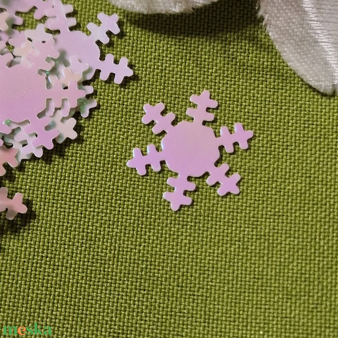 DEK88 - 100db-os Karácsonyi hópehely konfetti AB színű - karácsony - karácsonyi lakásdekoráció - karácsonyi lakásdíszek - Meska.hu