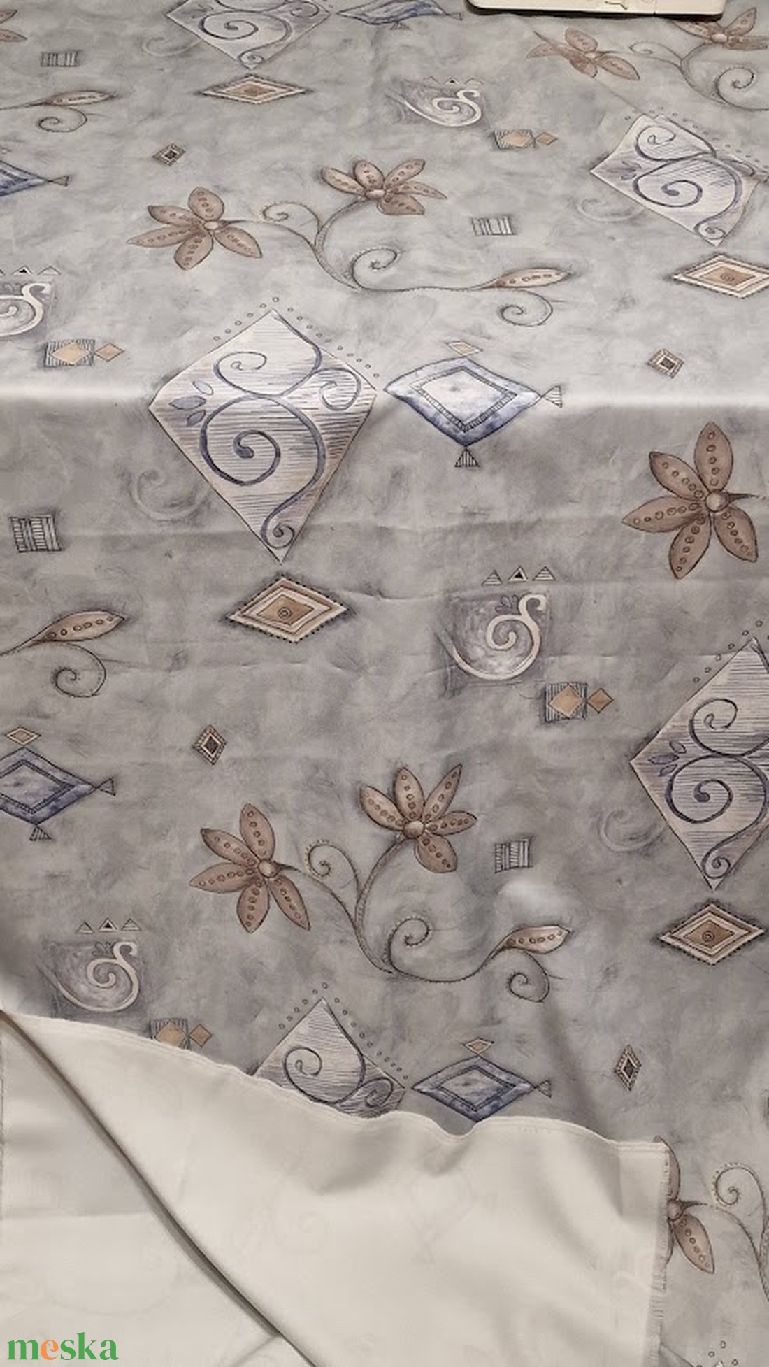 ANY35 - Transfertex Desing nyomtatott absztrakt (virágos, geometrikus) mintás szövet - kellékek & szerszámok - méteráru - vászon - pamutvászon - Meska.hu