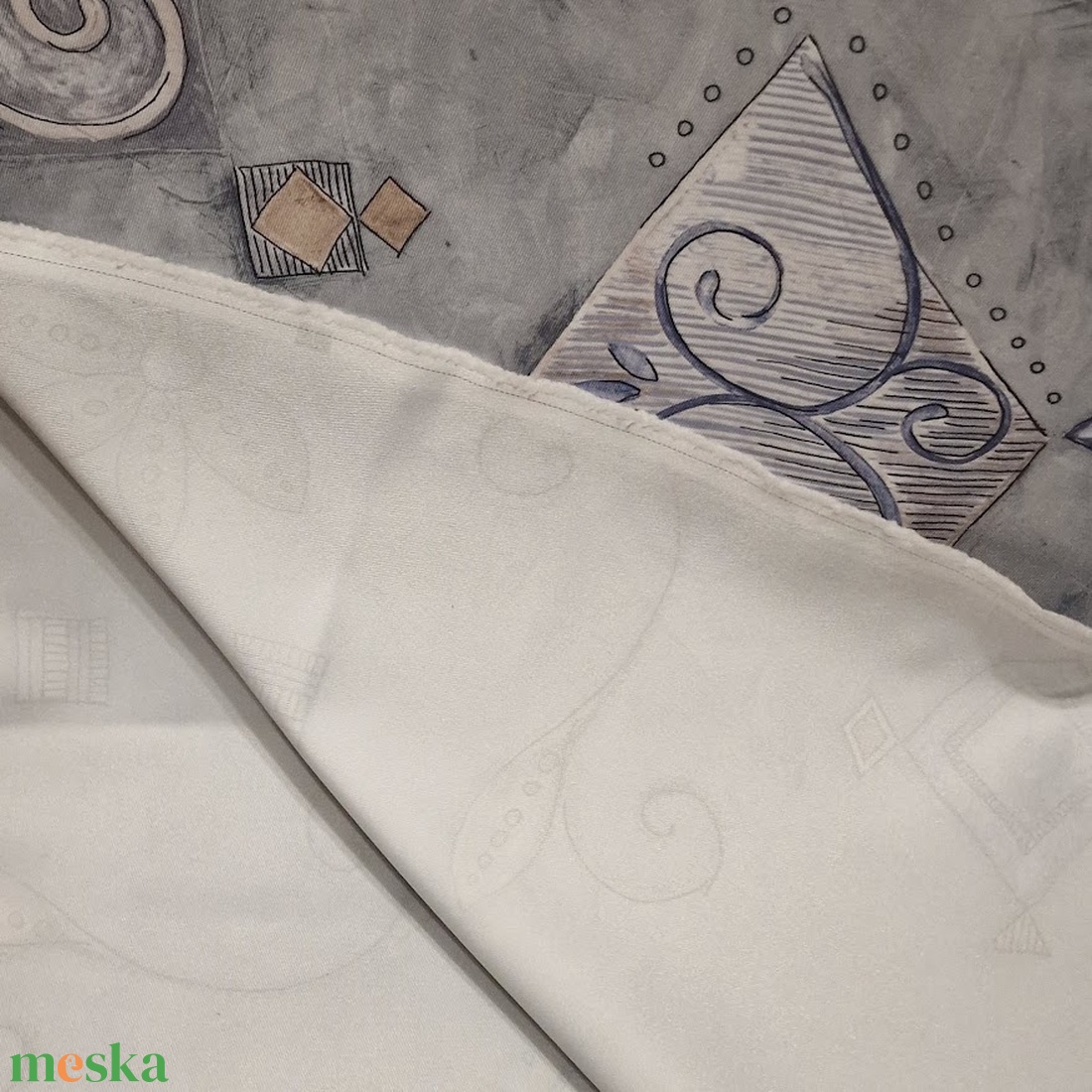 ANY35 - Transfertex Desing nyomtatott absztrakt (virágos, geometrikus) mintás szövet - kellékek & szerszámok - méteráru - vászon - pamutvászon - Meska.hu