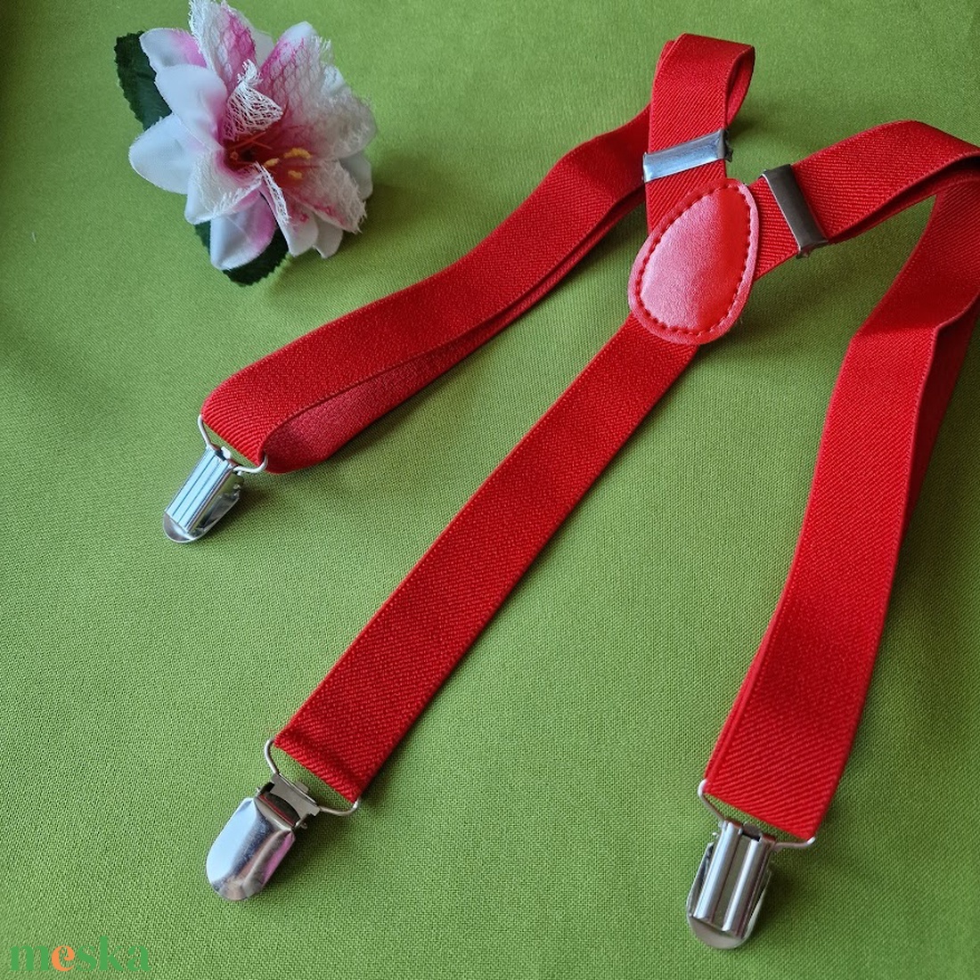 ESKÜVŐ HTG03B - Piros Y alakú hózentróger/ nadrágtartó - esküvő - kiegészítők - öv & pánt - Meska.hu