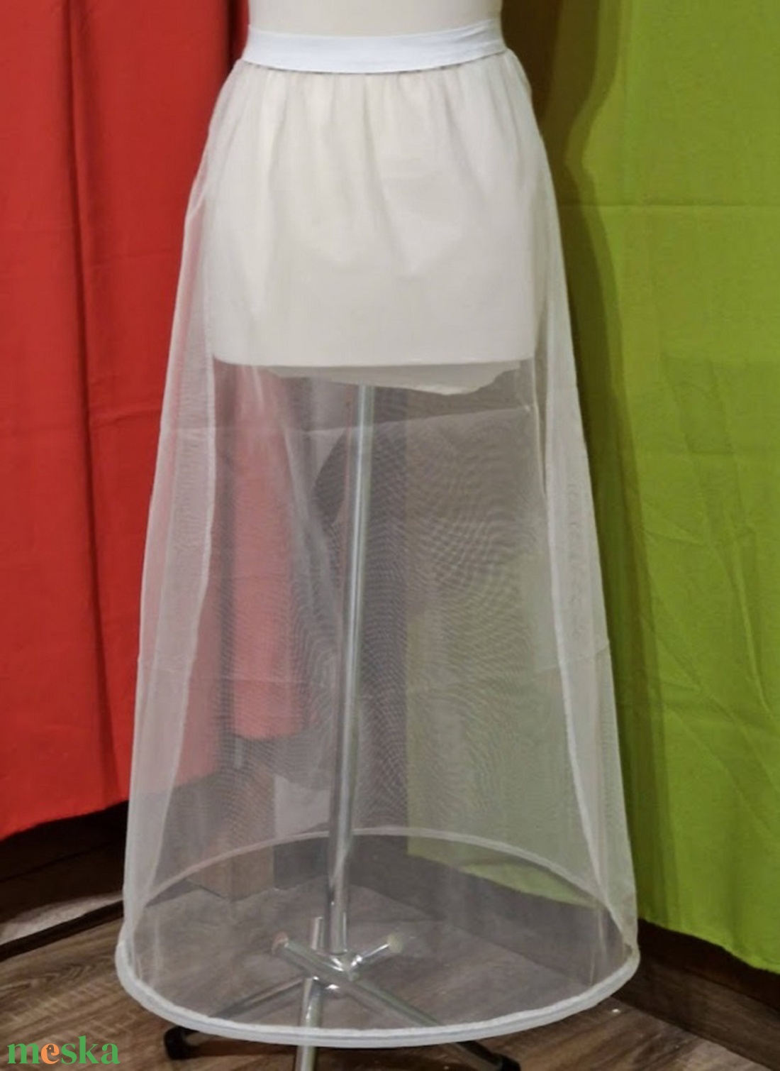ESKÜVŐ ASZ01B - 1 körös rugalmas ekrü menyasszonyi alsószoknya, abroncs, lépéskönnyítő - esküvő - ruha - menyasszonyi ruha - Meska.hu