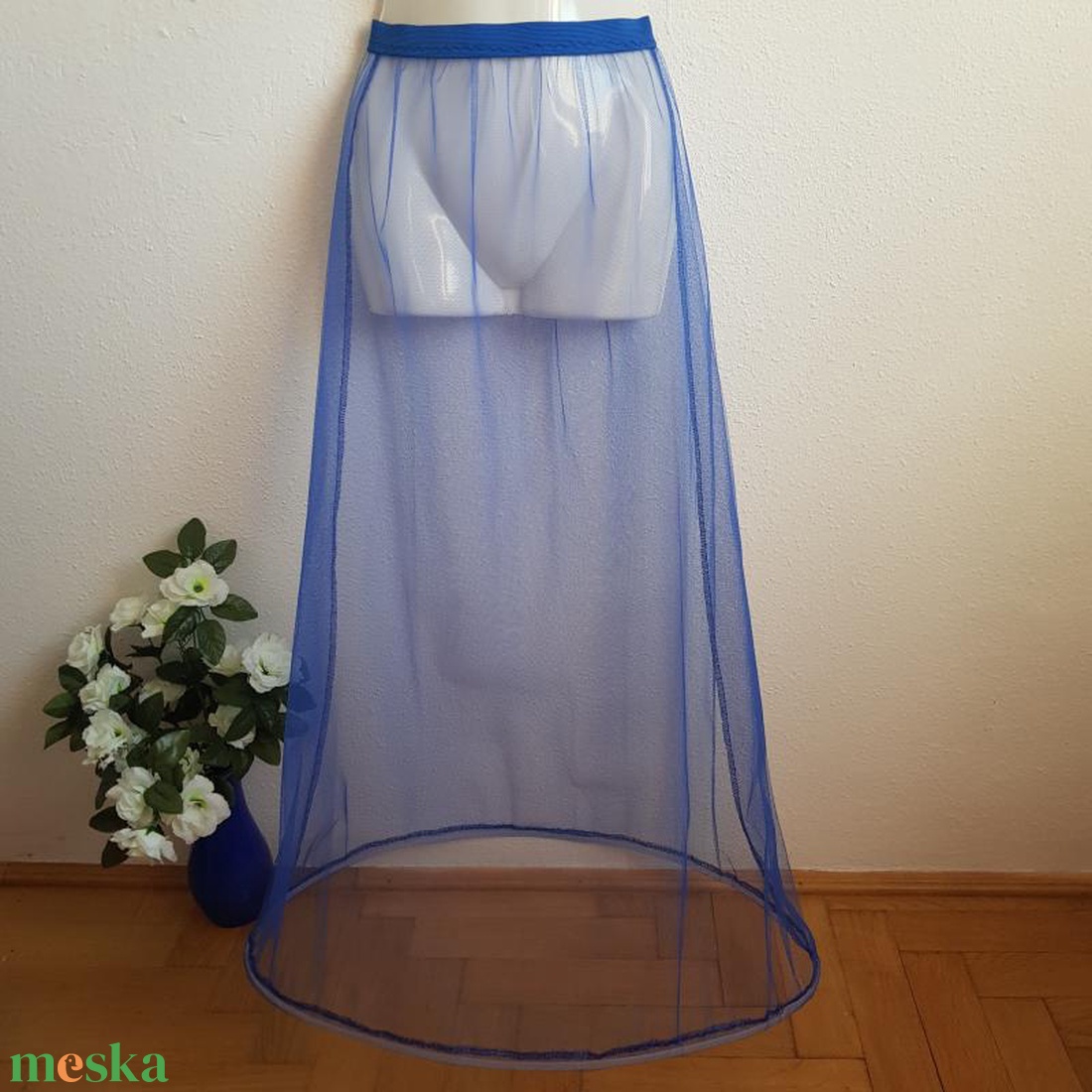 ESKÜVŐ ASZ01D - 1 körös rugalmas kék menyasszonyi alsószoknya, abroncs, lépéskönnyítő - esküvő - ruha - menyasszonyi ruha - Meska.hu