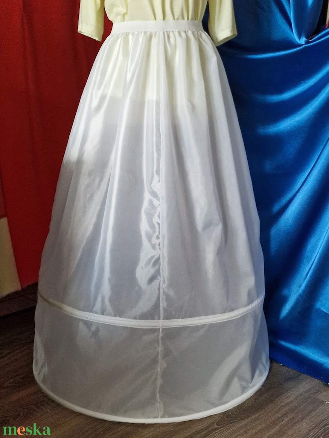 ESKÜVŐ ASZ91 - 2 körös fehér selyem menyasszonyi alsószoknya, abroncs - esküvő - ruha - menyasszonyi ruha - Meska.hu
