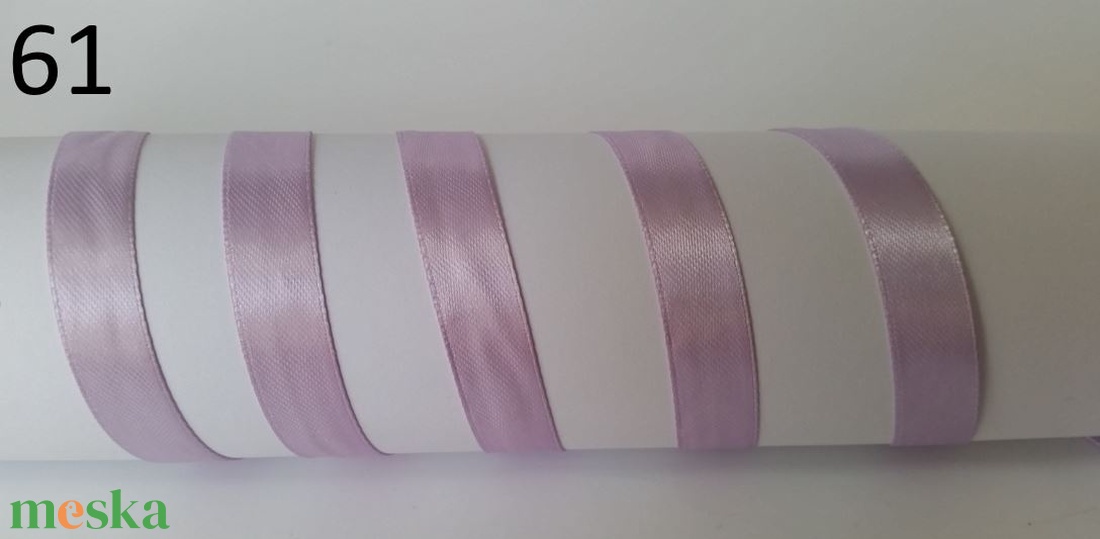 10SZS63 - 10mm-es szatén szalag � világos ibolyalila 63. - kellékek & szerszámok - méteráru - dekorációs alapanyag - Meska.hu