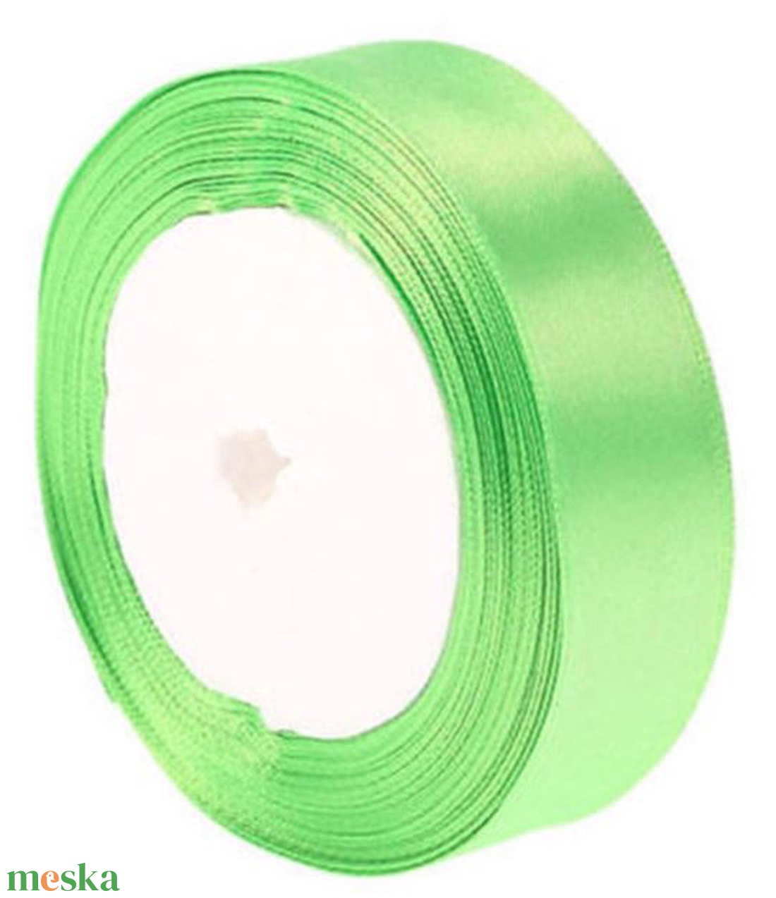 25SZS65 - 25mm-es szatén szalag � sötét almazöld 65. - kellékek & szerszámok - méteráru - dekorációs alapanyag - Meska.hu