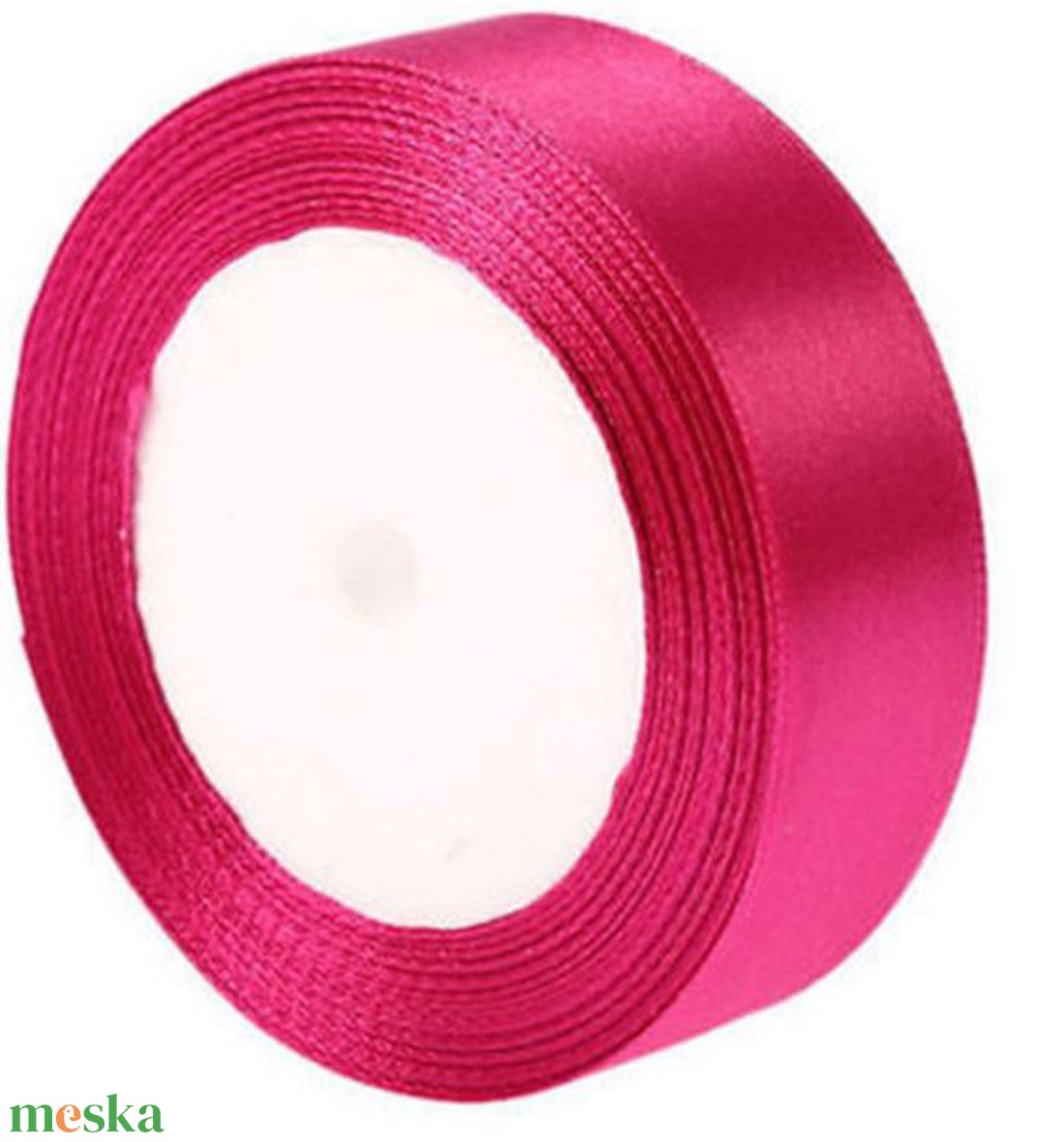 25SZS72 - 25mm-es szatén szalag - magenta 72. - kellékek & szerszámok - méteráru - dekorációs alapanyag - Meska.hu