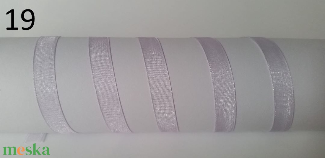 10SZO19 - 10mm-es organza szalag � világoslila 19. - kellékek & szerszámok - méteráru - dekorációs alapanyag - Meska.hu