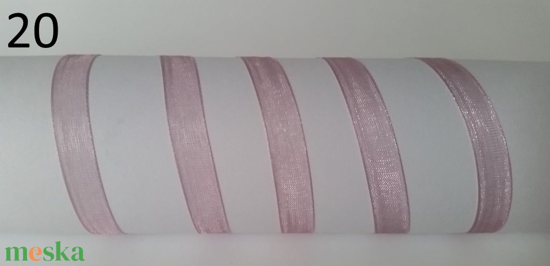 10SZO20 - 10mm-es organza szalag � mályva 20. - kellékek & szerszámok - méteráru - dekorációs alapanyag - Meska.hu