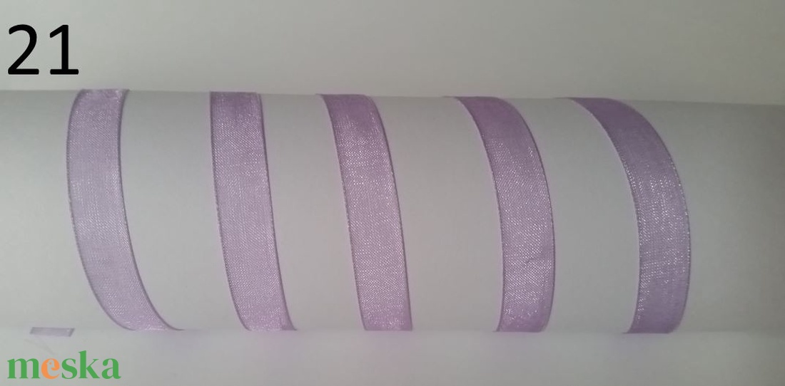 10SZO21 - 10mm-es organza szalag - középlila 21. - kellékek & szerszámok - méteráru - dekorációs alapanyag - Meska.hu