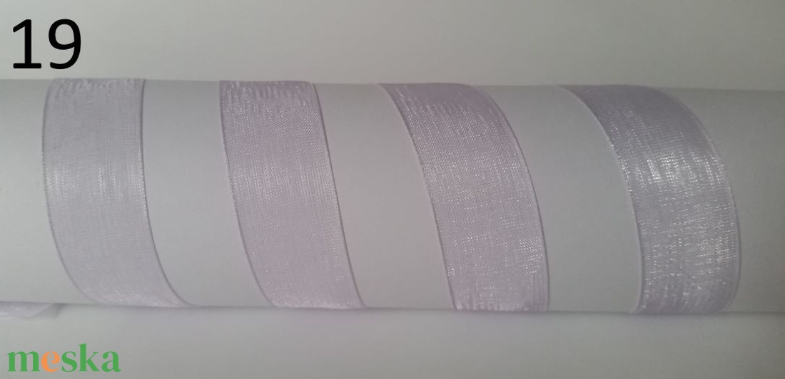 20SZO19 - 20mm-es organza szalag � világoslila 19. - kellékek & szerszámok - méteráru - dekorációs alapanyag - Meska.hu