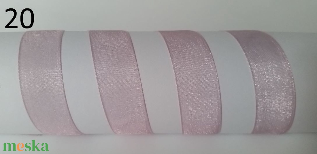20SZO20 - 20mm-es organza szalag � mályva 20. - kellékek & szerszámok - méteráru - dekorációs alapanyag - Meska.hu
