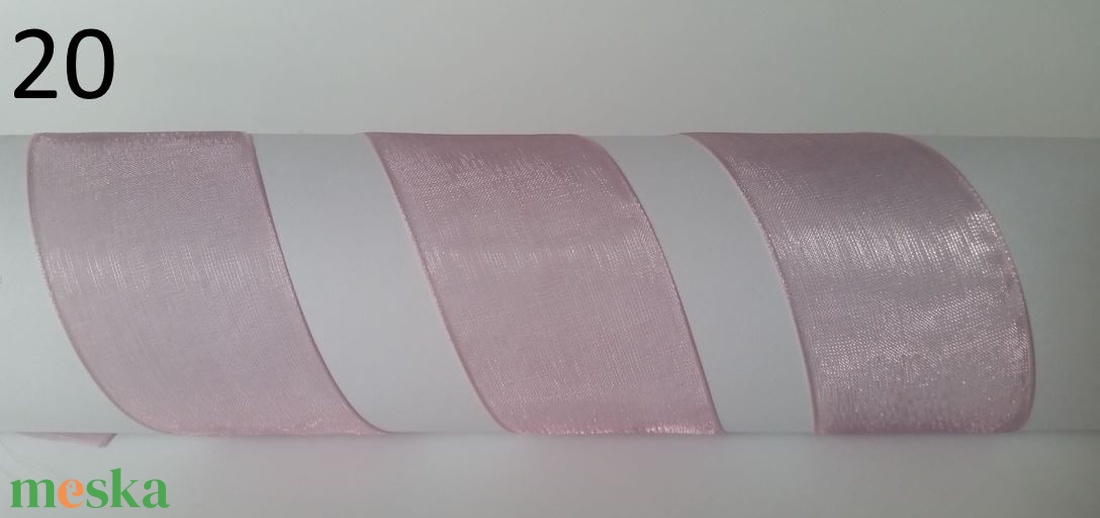 35SZO20 - 35mm-es organza szalag � mályva 20. - 550cm - kellékek & szerszámok - méteráru - dekorációs alapanyag - Meska.hu