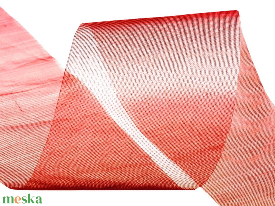 50SZO17 - 50mm-es organza szalag � piros 17. - kellékek & szerszámok - méteráru - dekorációs alapanyag - Meska.hu