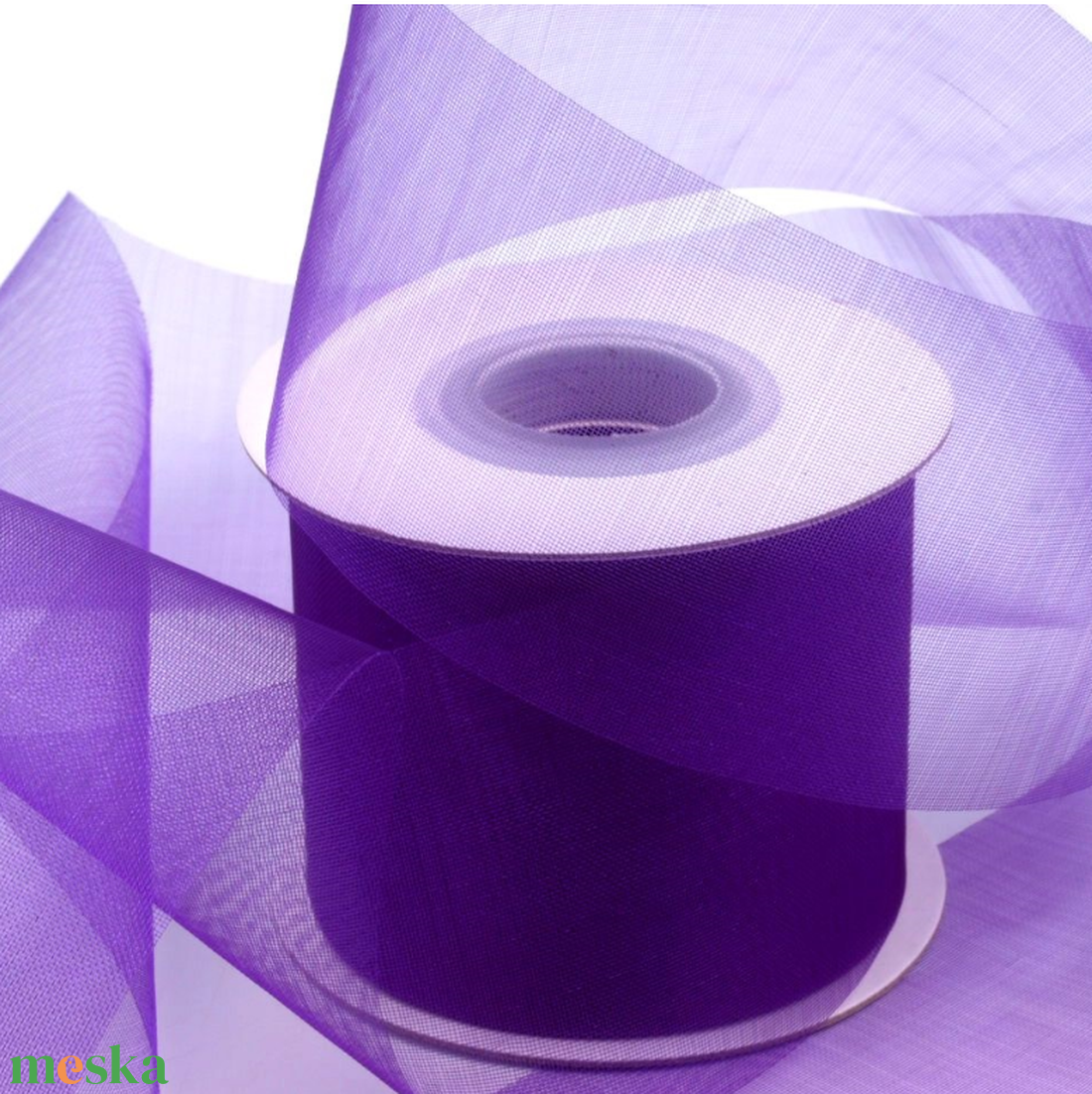 50SZO23 - 50mm-es organza szalag � orchidealila 23. - kellékek & szerszámok - méteráru - dekorációs alapanyag - Meska.hu