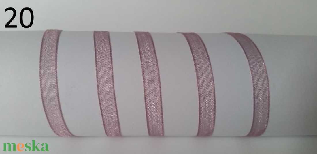 6SZO20 - 6mm-es organza szalag � mályva 20. - kellékek & szerszámok - méteráru - dekorációs alapanyag - Meska.hu