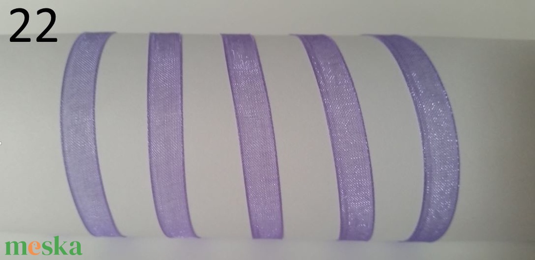 6SZO22 - 6mm-es organza szalag � ibolyalila 22. - kellékek & szerszámok - méteráru - dekorációs alapanyag - Meska.hu