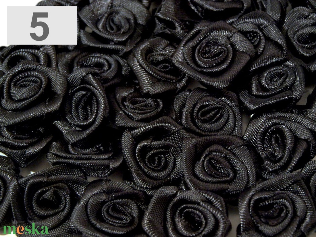 SZR1213 - Kb 12mm-es Szatén rózsa virág - csokoládé barna - kellékek & szerszámok - dekorációs kellékek - virágfej - Meska.hu