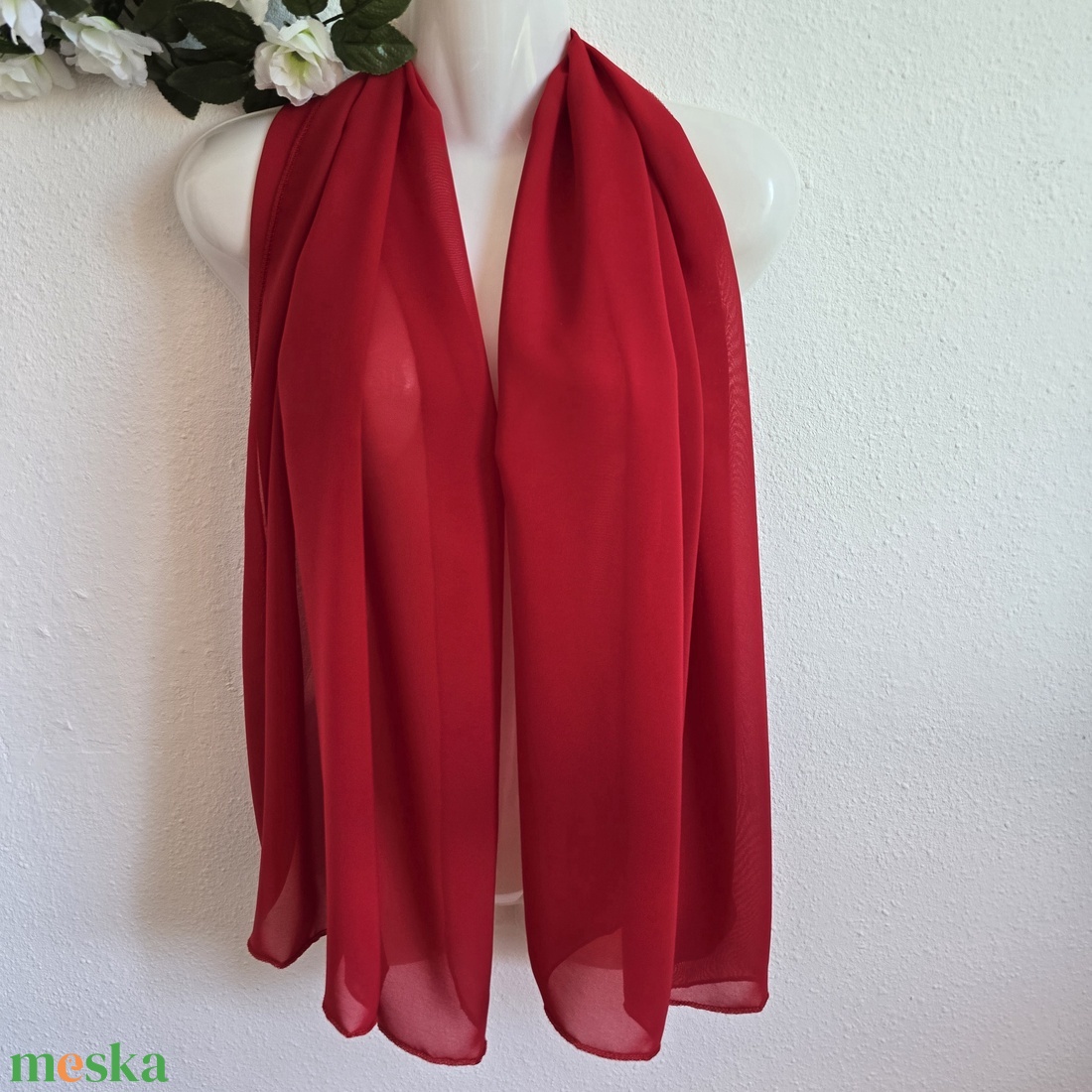 Piros színű muszlin sál, kendő, vállkendő, stóla - esküvő - kiegészítők - bolero és válltakaró - Meska.hu Piros színű muszlin sál, kendő, vállkendő, stóla - esküvő - kiegészítők - bolero és válltakaró - Meska.hu